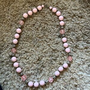 Pink beaded necklace